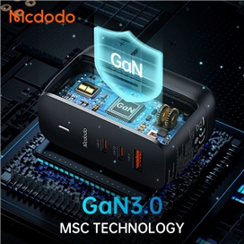 شارژر آداپتور دیواری 3 پورت 65 وات مک دودو مدل MCDODO CH-8442 GAN به همراه کابل 2 متری