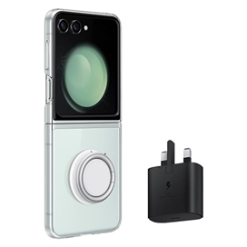 پک قاب اصلی شفاف Z Flip 5 با شارژر Starter Pack for Z Flip5