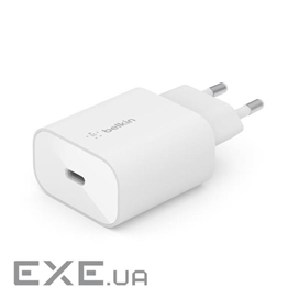 شارژر دیواری شارژ سریع USB-C 25 وات بلکین مدل WCA004vfWH