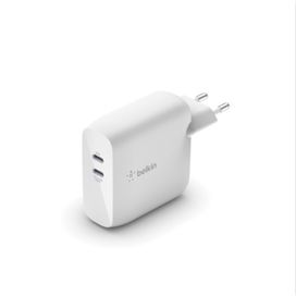 شارژر دیواری شارژ سریع USB-C دوپورت 68 وات بلکین مدل WCH003vfWH