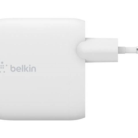 شارژر دیواری شارژ سریع دو پورت 24 وات + کابل لایتنینگ به USB-A بلکین مدل WCD001vf1MWH