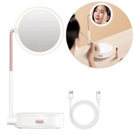 آینه آرایشی رومیزی بیسوس Baseus Smart Beauty Series Lighted Makeup Mirror with Storage Box DGZM-02