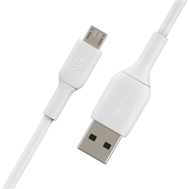 کابل شارژ سریع USB-A به Micro-USB بلکین مدل CAB005bt1MWH طول 1 متر سفید