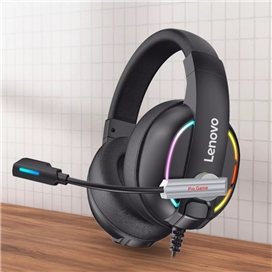 هدفون سیمی گیمینگ لنوو Lenovo HU75 Color LED Adjustable Gaming Headset