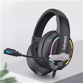 هدفون سیمی گیمینگ لنوو Lenovo HU75 Color LED Adjustable Gaming Headset