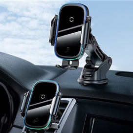 پایه نگهدارنده و شارژر وایرلس بیسوس Baseus Light Electric Car Holder Wireless Charger WXHW03-01