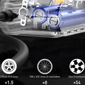 پمپ باد لاستیک خودرو بیسوس Baseus CRCQB03-01 Dynamic Eye Inflator Pump