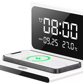 شارژر بی‌سیم و ساعت رومیزی رسی Recci RLS-L12 Perpetual Calendar Wireless Charger