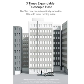 شلنگ و نازل کارواش Baseus GF4 Horticulture Watering Spray Nozzle CPYY010201 طول 30 متری