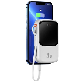 پاوربانک شارژر سریع 22.5 وات به همراه کابل تایپ‌سی 10000 بیسوس Baseus Qpow Pro Fast Charge Power Bank PPQD020101