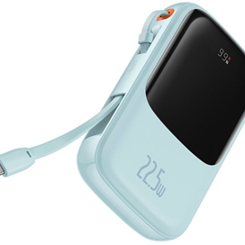 پاوربانک شارژر سریع 22.5 وات به همراه کابل تایپ‌سی 10000 بیسوس Baseus Qpow Pro Fast Charge Power Bank PPQD020101
