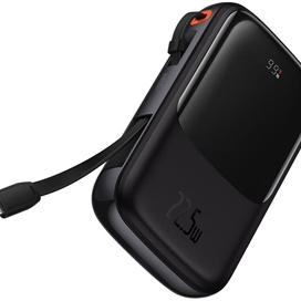 پاوربانک شارژر سریع 22.5 وات به همراه کابل تایپ‌سی 10000 بیسوس Baseus Qpow Pro Fast Charge Power Bank PPQD020101