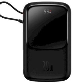 پاوربانک شارژر سریع 20 وات به همراه کابل لایتنینگ 10000 بیسوس Baseus Qpow Pro Fast Charge Power Bank PPQD020001