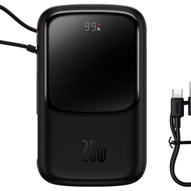 پاوربانک شارژر سریع 20 وات به همراه کابل لایتنینگ 10000 بیسوس Baseus Qpow Pro Fast Charge Power Bank PPQD020001