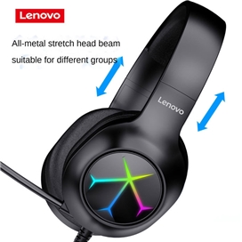 هدفون سیمی گیمینگ لنوو Lenovo ThinkPlus G60A Wired RGB Gaming Headphone
