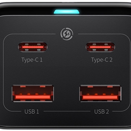 شارژر و چند راهی برق سوپر فست شارژ 100 وات با کابل برق 1.5 متری بیسوس Baseus GaN3 Pro Desktop PSZM000201