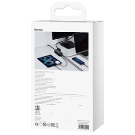 شارژر و چند راهی برق سوپر فست شارژ 100 وات با کابل برق 1.5 متری بیسوس Baseus GaN3 Pro Desktop PSZM000201