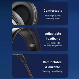 هدفون سیمی گیمینگ با جک 3.5 میلی‌متری رسی Recci REP-L20 Wired Gaming Headphone