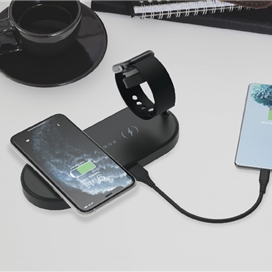 استند و شارژر وایرلس مگنتی پاورولوژی Powerology 4in1 Fast-Wireless Charging Dock P41MFCHBK