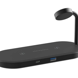 استند و شارژر وایرلس مگنتی پاورولوژی Powerology 4in1 Fast-Wireless Charging Dock P41MFCHBK
