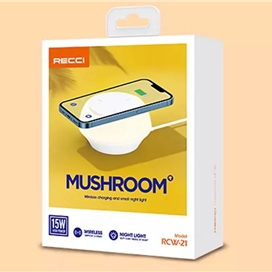 شارژر بی سیم و چراغ خواب رسی Recci RCW-21 wireless charging and LED night light