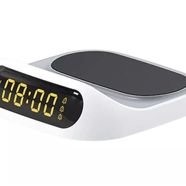 شارژر بی سیم 15 وات و ساعت رومیزی رسی Recci RCW-22 clock wireless fast charging 15W