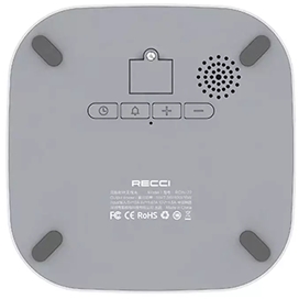 شارژر بی سیم 15 وات و ساعت رومیزی رسی Recci RCW-22 clock wireless fast charging 15W