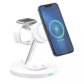 شارژ بی سیم 15 وات چند کاره رسی RECCI RCW-26 15W 5 IN 1 Magnetic WIRELESS CHARGER STAND
