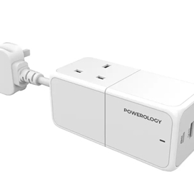 چند راهی برق و شارژر پاورولوژی Powerology 65W Power Strip PWPS65W دارای 3 پورت