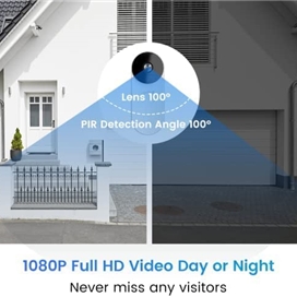 زنگ در هوشمند آرنتی Arenti Laxihub BellCam 1080p Battery Video Doorbell همراه با کارت حافظه