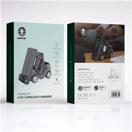 استند و شارژر وایرلس گرین لاین Green Lion Forklift 5 IN 1 توان 15 وات