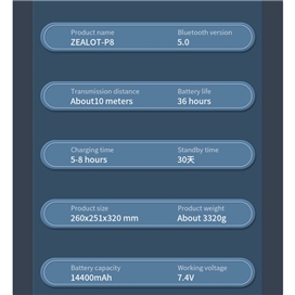 اسپیکر بلوتوثی قابل حمل زیلوت مدل P8