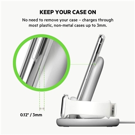 پد شارژ سریع بی سیم مغناطیسی  3 در1 برای دستگاه های اپل بلکین مدل WIZ001vfWH سفید