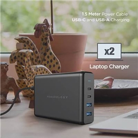 هاب شارژر 4 پورت پاورولوژی Powerology power terminal P156PDQCUKBK توان 156 وات