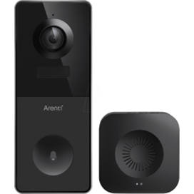 زنگ در هوشمند آرنتی Arenti VBELL1 2K Ultra HD Battery Video Doorbell همراه با کارت حافظه