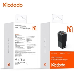 شارژر آداپتور دیواری مینی 3 پورت 67 وات مک دودو مدل MCDODO CH-148 GAN5