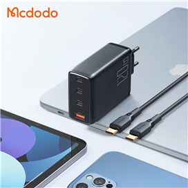 شارژر آداپتور دیواری چهار پورت 120 وات مک دودو به همراه کابل 2 متری MCDODO CH-0771 120W GaN Three Type-C + USB-A Universal Charger