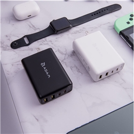 ایستگاه شارژ برند Adam Elements مدل OMNIA Pro 100W با کابل USB-C به USB-C (200 سانتی متر)