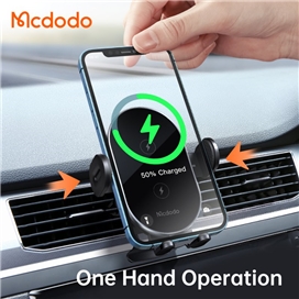 هولدر و شارژر وایرلس 15 وات مک دودو Mcdodo Dual Coil Wireless Charger Car Mount CH-1600