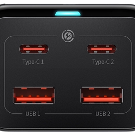 شارژر و چندراهی برق سوپر فست شارژ 100 وات با کابل تایپ‌سی 100 وات یک متری بیسوس Baseus GaN3 Pro Desktop 2AC+2U+2C PSZM000301