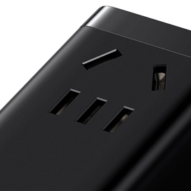 شارژر و چندراهی برق سوپر فست شارژ 100 وات با کابل تایپ‌سی 100 وات یک متری بیسوس Baseus GaN3 Pro Desktop 2AC+2U+2C PSZM000301