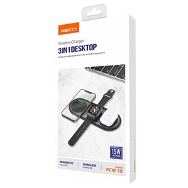 شارژر بی سیم رومیزی 15 وات رسی Recci RCW-18 15W Wireless Charger
