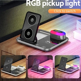 شارژر رومیزی گرین لاین مدل Wireless Charging Station2 4 in 1