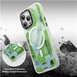 قاب YOUNGKIT یانگکیت Metaverse Green Strong Anti-Drop Impact Series مناسب برای Apple iPhone 14