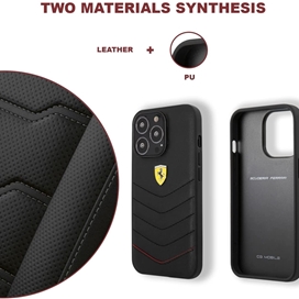 قاب گوشی فراری مدل LEATHER QUILTED EDGE مناسب برای آیفون 13 پرومکس