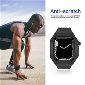 بند و گارد اپل واچ سری لاکچری Luxury Stainless Steel Protection apple Watch 44/45 mm