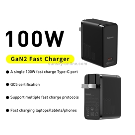 شارژر فست شارژ بیسوس Baseus GaN2 QC5.0 PD3.0 Fast Charger 1C 100W TZCCGAN-L01