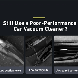 جارو شارژی ماشین بیسوس Baseus A3 Car Vacuum Cleaner CRXCQA3-0A 135W 15000Pa توان 135 وات