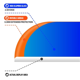 گلس فول BLUEO 3D Invisible Airbag Anti Broken Tempered مناسب برای Apple iPhone 14 Pro Max