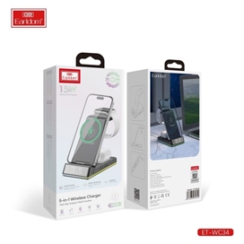 شارژر وایرلس و ساعت رو میزی 5 کاره ارلدم EARLDOM ET-WC34